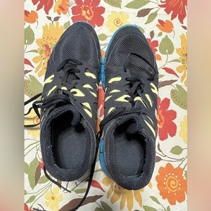 NIKE FREE RUN 2 BLACK-YELLOW-BLUE WOMEN’S Size 10.5‎ (536746-003) EU 42.5.